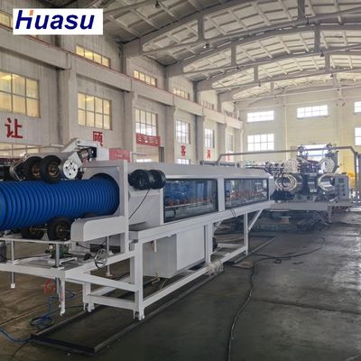 Professional Double Wall Corrugated Pipe Extrusion Line with 60-2000kg/h Capacity, Siemens PLC System, and Online Belling