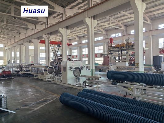 PVC Corrugated Pipe Extrusion Machine with 32-1600mm Pipe Diameter Siemens PLC System and Online Belling