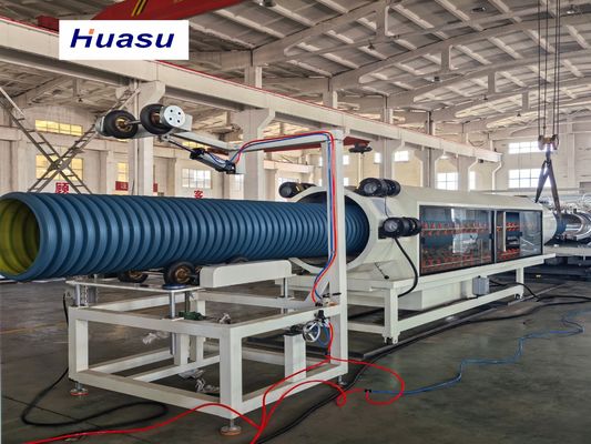 High Speed 32-1600mm Pipe Diameter DWC Pipe Extrusion Line with 60-2000kg/h Capacity and Siemens PLC Control System