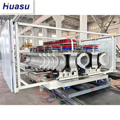 Siemens Motor Double Wall Corrugated Pipe Machine with Online Belling and High-Efficiency Cooling System for Plastic Pipe Extrusion Line