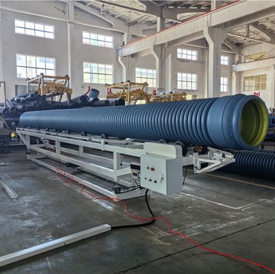 PE PP PVC Double Wall Corrugated Pipe Extrusion Line 380V Customizable