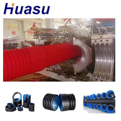 Double Wall Corrugated Pipe Extrusion Line 1600mm Max Diameter