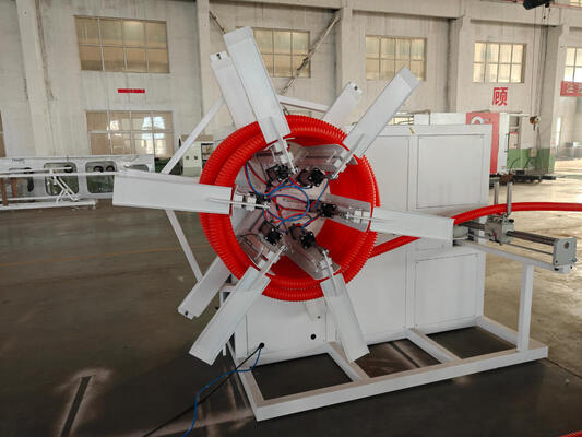 Water Cooling System Single Wall Corrugated Pipe Extrusion Line for PE Plastic Processing with 38CrMoAlA Barrel Material