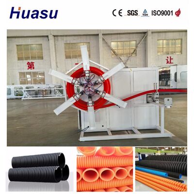 Single Wall Corrugated Pipe Extrusion Line with 32mm-1600mm Pipe Diameter Range and 60-2000kg/h Capacity Featuring Siemens PLC Control