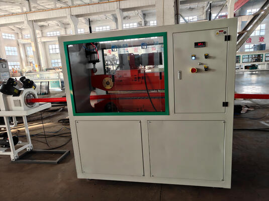 PLC Control System Single Wall Corrugated Pipe Extrusion Line with Water Cooling Method and Siemens Main Motor