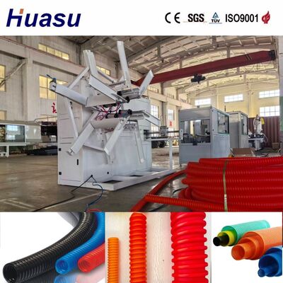 30-200mm HDPE PE PVC PP Single Wall Corrugated Pipe Extrusion Line with PLC Control System for Durable Pipes