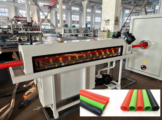 Single Wall Corrugated Pipe Extrusion Line with Deep Screw Channel Structure and Siemens Motor for High-Accuracy Production