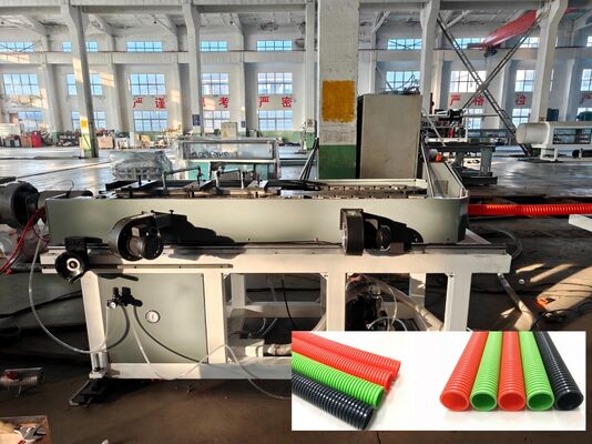 Siemens Motor Powered Single Wall Corrugated Pipe Extrusion Line with Deep Screw Channel Structure and Electric Heating