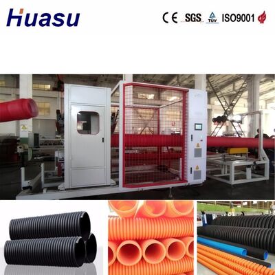 PLC Controlled Double Wall Corrugated Pipe Extrusion Line with 32mm-1600mm Pipe Diameter for High Productivity
