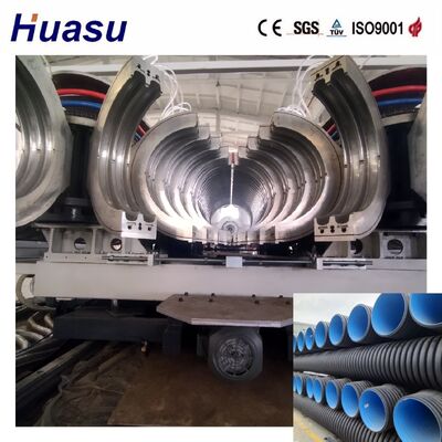 PLC Control Double Wall Corrugated Pipe Production Line Incorporating Aluminium Alloy Mould Material for Consistent Pipe