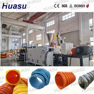 Special Shaped Plastic Corrugated Pipe Extrusion Line HDPE Municipal Drainage Conduit Production Line for Underground Pipe Making