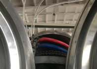 플라스틱 PE PP PVC HDPE 관 밀어남 기계 두 배 벽 물결 모양 관 선