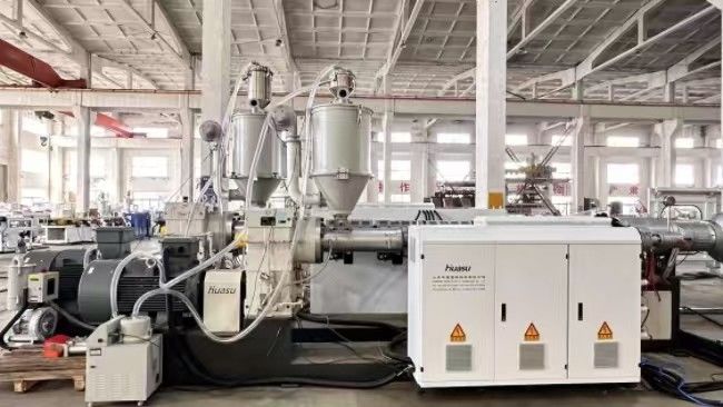 HDPE PP Double Wall Corrugated Pipe Production Line Single Extruder For Sewage