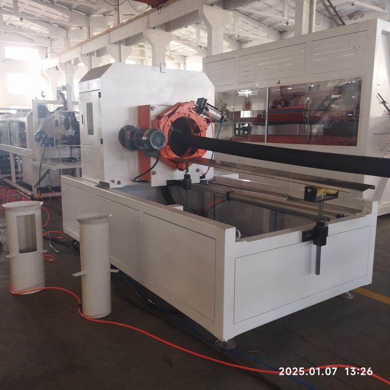 지멘스 PLC 및 250-1000kg/h 용량의 내구성이 뛰어난 파이프용 컴퓨터화된 이중벽 골판지 파이프 압출 라인