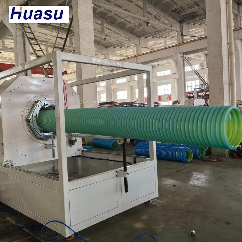 32-1600mm 직경 HDPE 골판지 파이프 압출기, 단일 스크류 기술 및 플래너터리 절단