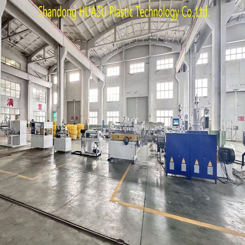 수평 800mm 파이프 지름 DWC 파이프 추출 라인 60-2000kg/h 용량 및 시멘스 PLC 시스템