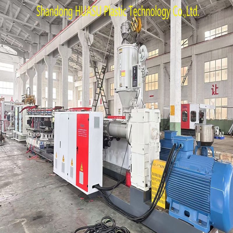 Siemens ABB 주 전력 및 물 공기 냉각을 갖춘 자동 플라스틱 파이프 압출 라인 (맞춤형 생산량)
