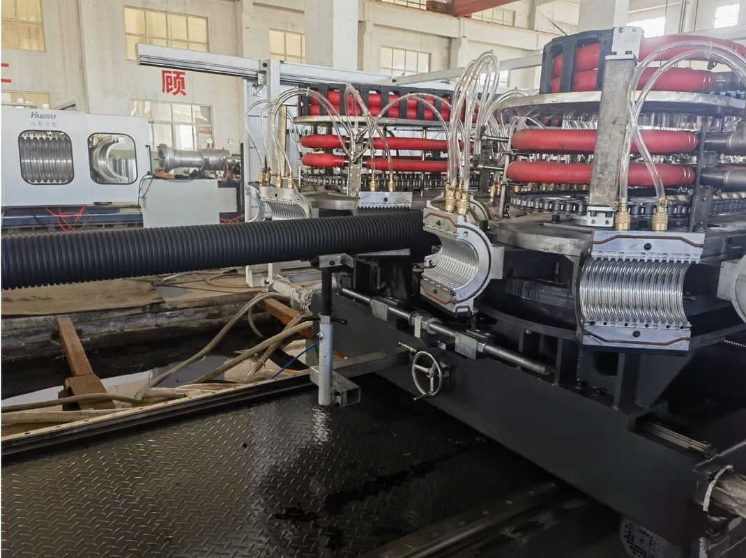 HDPE 파이프 머신 물 공급용 듀얼 벽 웅진 파이프 외출 라인