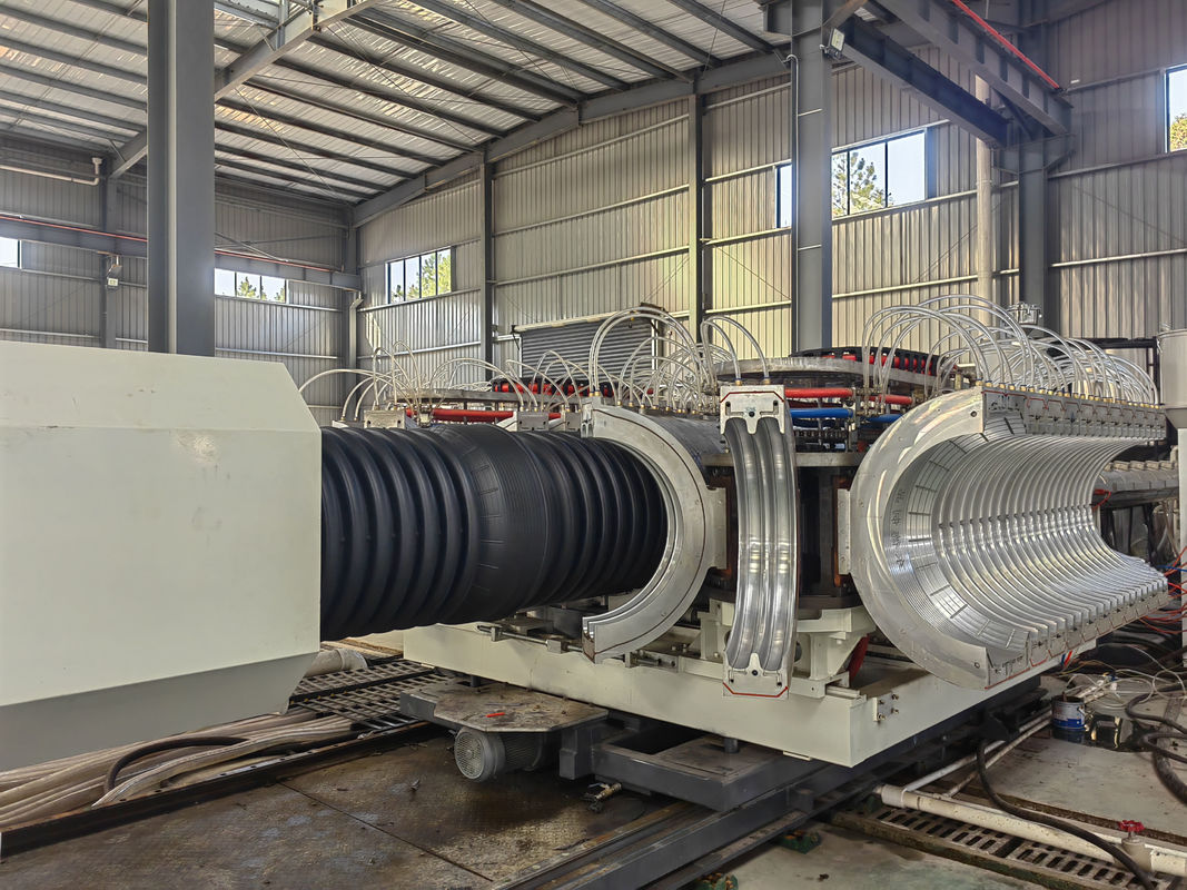 시멘스 PLC 제어 된 물 공급용 이중 벽 노러브 파이프 기계 추출 라인