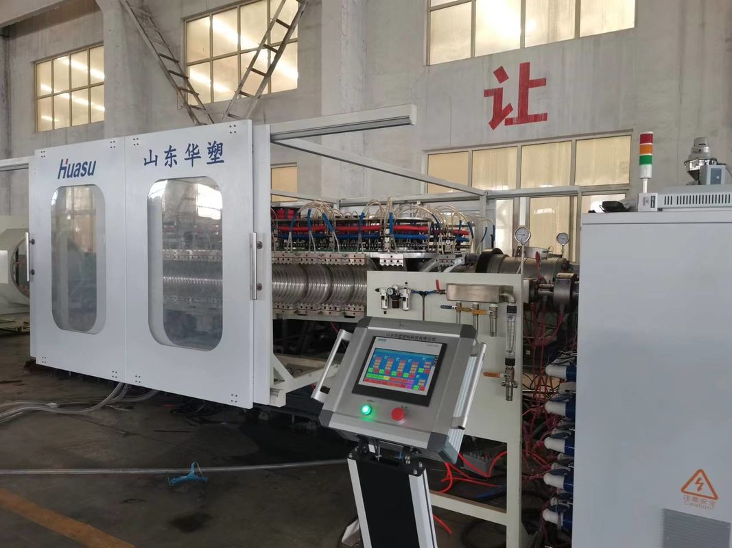 시멘스 PLC 제어 노류 파이프 추출 라인 생산 기계 0.4-0.7mm의 질산 깊이