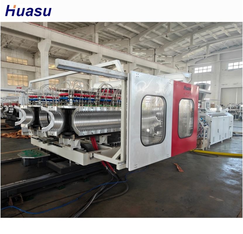 콩형 트윈 스크루 추출기 PVC 듀블 벽 유선 파이프 추출기