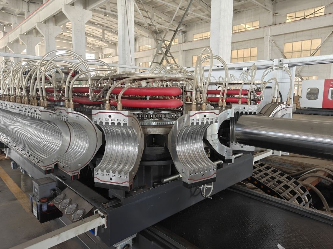 알루미늄 합금 금형 재료 및 Schneider 접촉기를 갖춘 맞춤형 이중벽 골판지 파이프 압출 라인