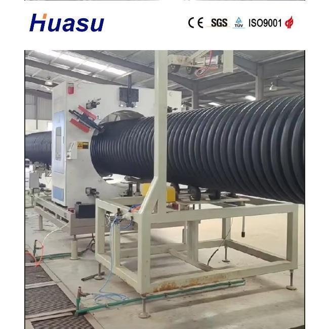 DWC 파이프 추출 라인 32-1600mm 파이프 지름 60-2000kg/h 용량 및 시멘스 PLC 기술 높은 효율을 위해