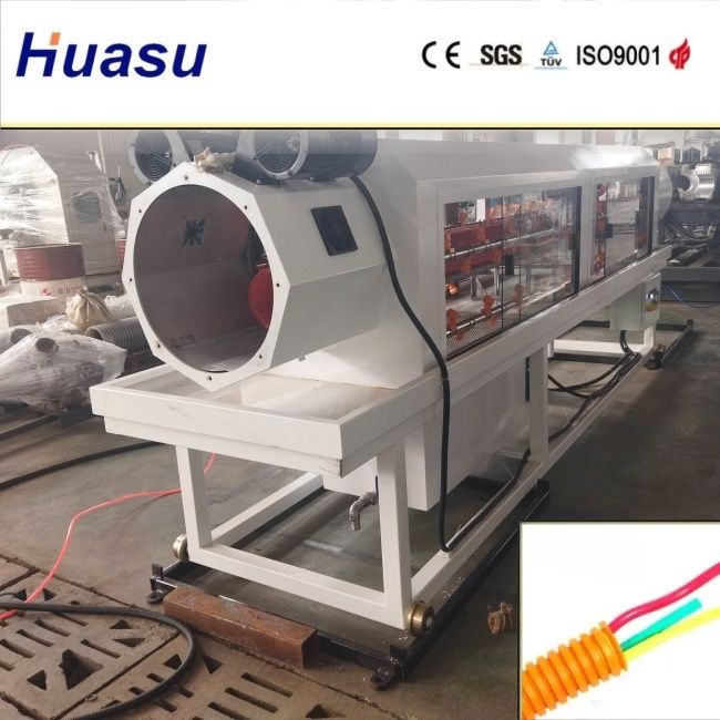 32-1600mm 절단 직경 범위 및 Siemens PLC 기술을 갖춘 고생산성 DWC 파이프 압출 라인