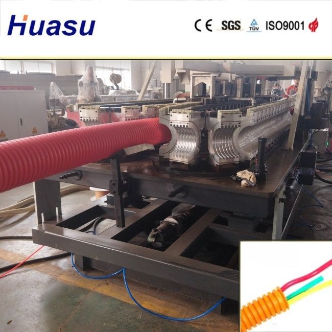 시멘스 PLC 기술 및 온라인 벨링과 함께 자동 차원 이중 벽 호러브 파이프 생산 라인