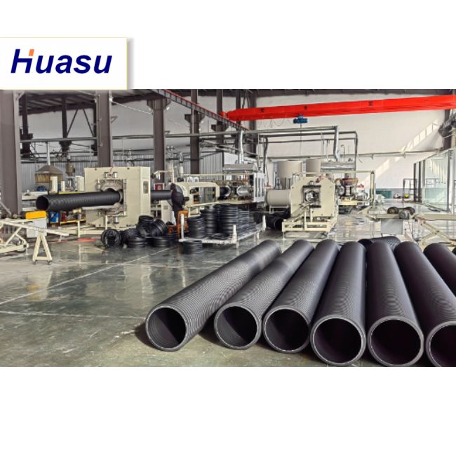 DWC 파이프 추출 라인 32-1600mm 절단 지름 범위, 벨링 온라인 확장 모드 및 시멘스 PLC 기술