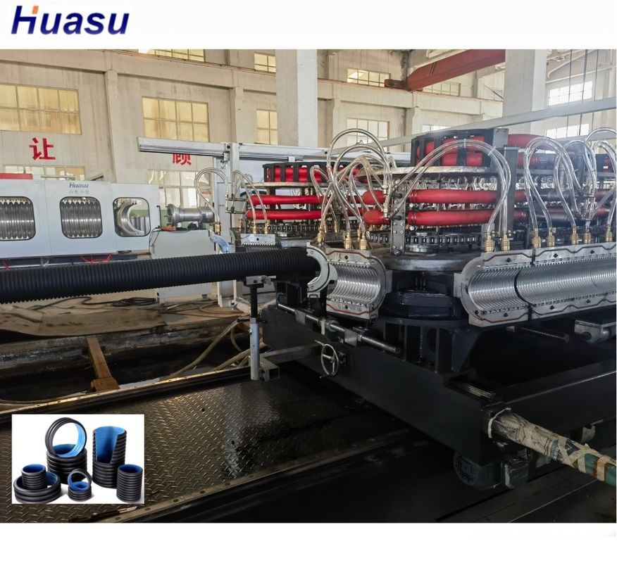 63mm 최소 직경 및 자동 공급 기능의 이중벽 골판관 압출 라인