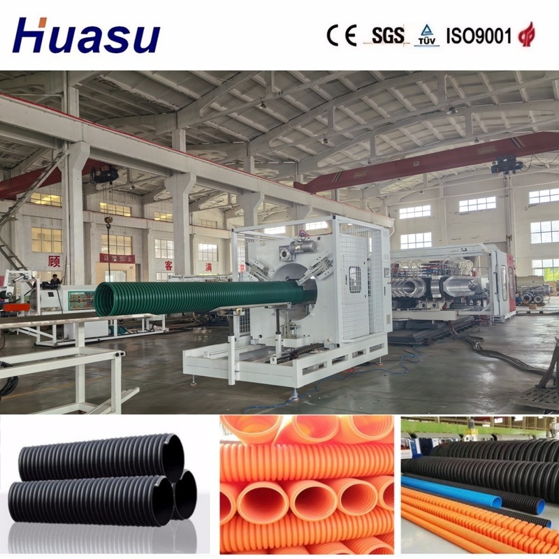 Electric Cable Conduits Plastic Pipe Extrusion Line with Siemens PLC System for 300mm-1600mm Pipe Diameter