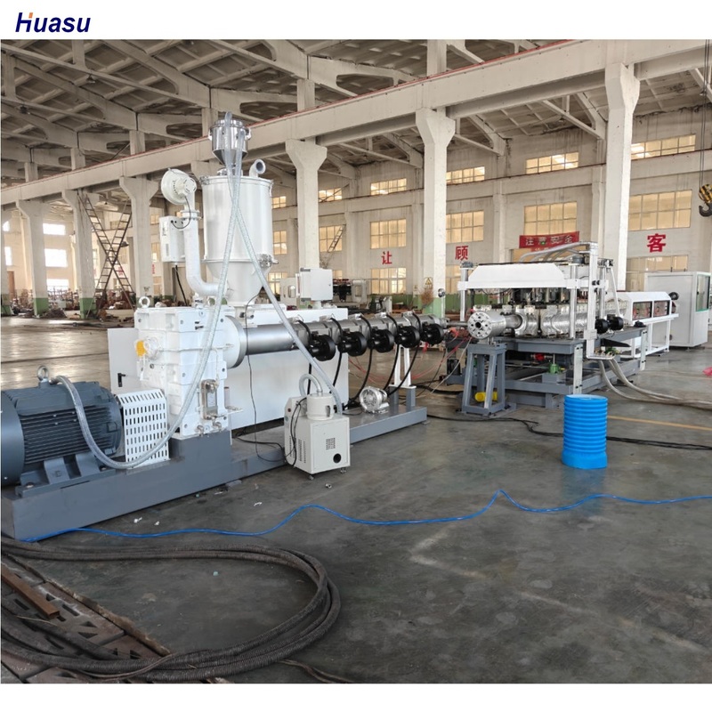 75-250mm 골판관 생산을 위한 지멘스 인버터 및 옴론 릴레이를 갖춘 자동 DWC 파이프 압출 라인