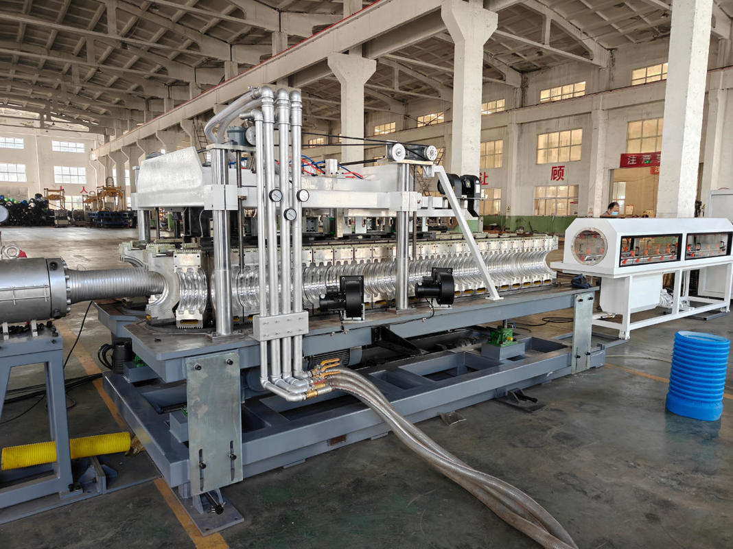 지멘스 인버터 자동 단일 벽 골판지 파이프 압출 라인 (75-250mm 파이프용 Omron 릴레이 포함)