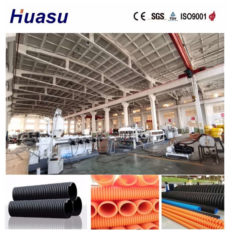 단일 벽 류류 파이프 추출 라인 60-2000kg/h 용량 32mm-1600mm 지름과 PLC 원격 제어