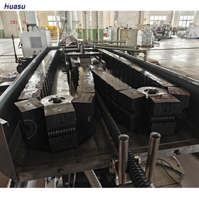 배럴 질화 깊이 0.4~0.7mm, 총 전력 25~50, 파이프 생산을 위한 PLC 제어 기능을 갖춘 단일 벽 골판지 파이프 압출 라인