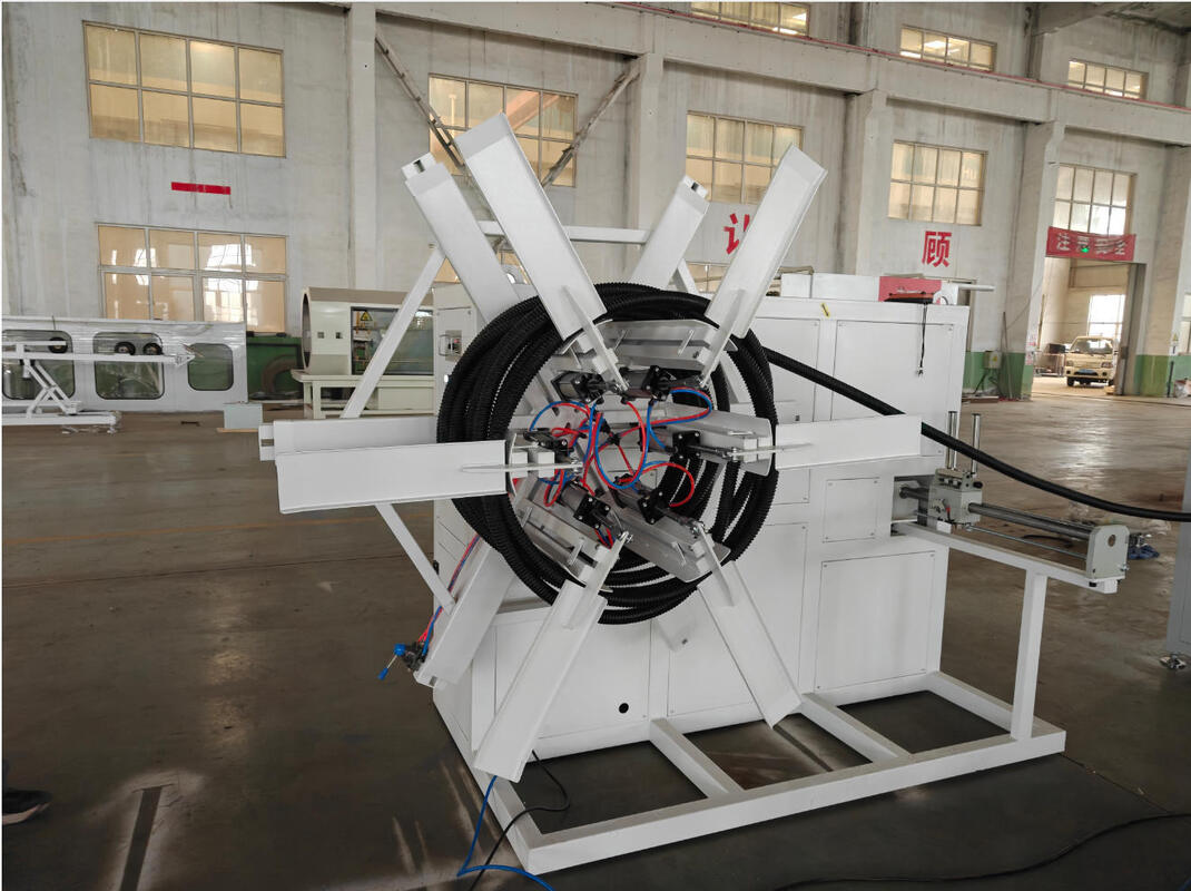 PLC 제어 단일 벽 골판지 파이프 압출 라인, 37kw 모터 출력 및 배럴 질화 깊이 0.4~0.7 mm