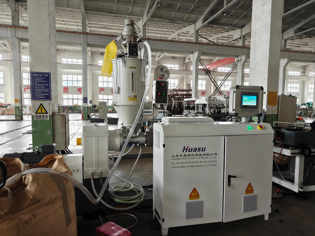 PLC 제어 시스템 및 Schneider/Siemens 전기 부품을 갖춘 단일 벽 골판지 파이프 압출 라인 (배럴 질화 깊이 0.4~0.7mm)