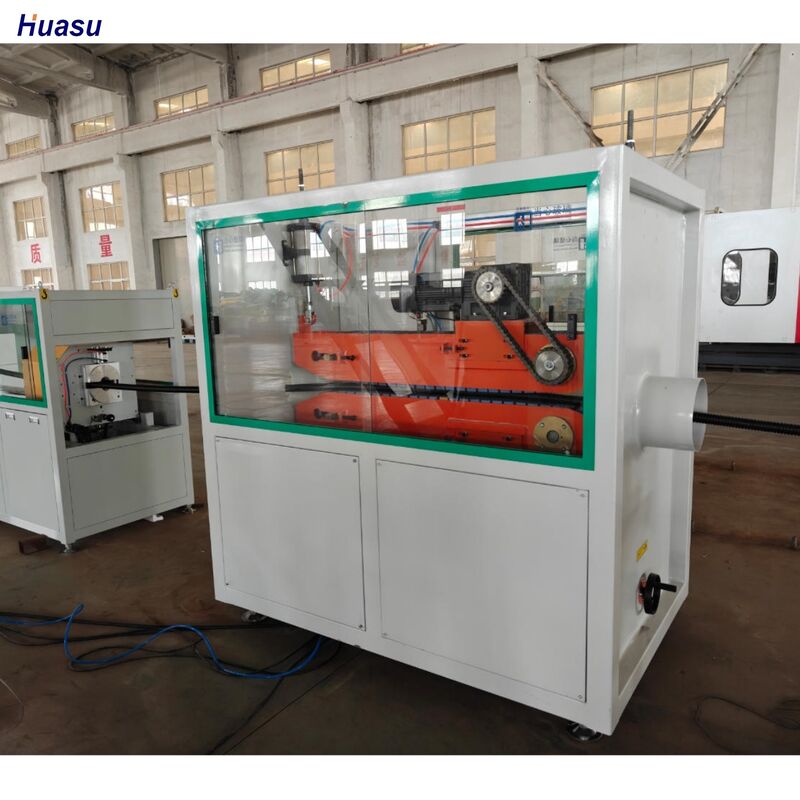 110mm 최대 파이프 크기 및 40-80kg/h 출력을 갖춘 완전 자동 단일벽 골판지 파이프 압출 라인