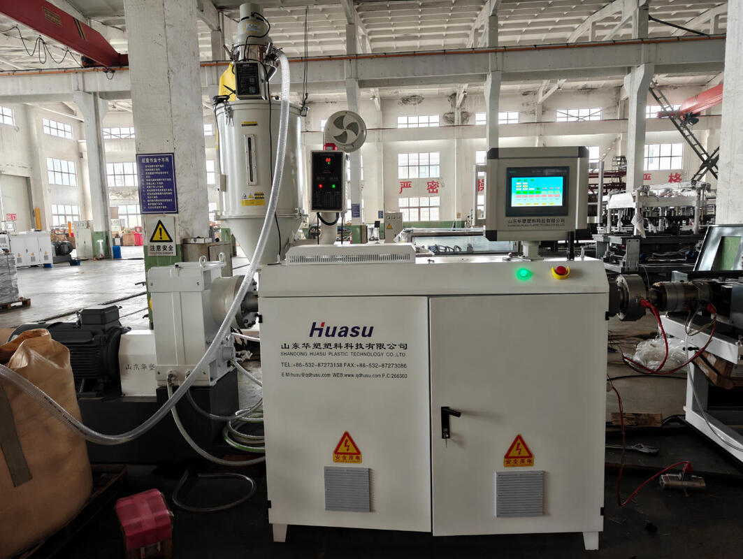 40-80kg/h 출력 및 최대 110mm 파이프 크기를 갖춘 완전 자동 단일벽 골판지 파이프 압출 라인