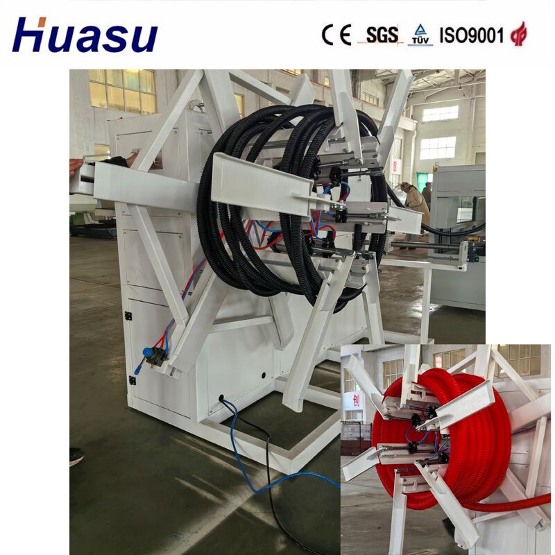 60-2000kg/h 출력 수냉 방식 및 PLC 원격 제어 단일벽 골판지 파이프 압출 라인