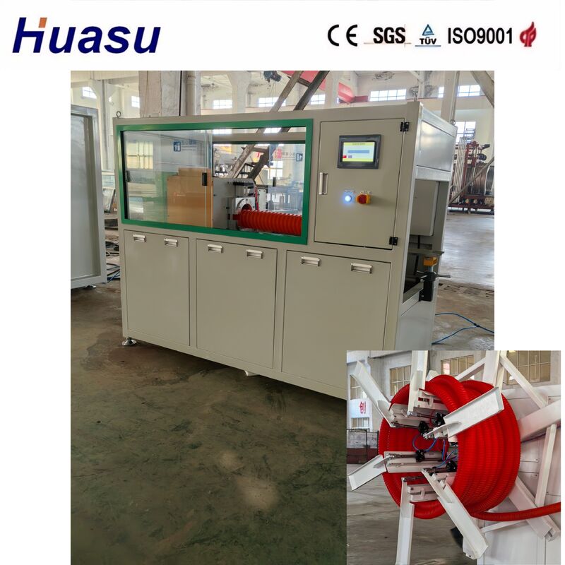 60-2000kg/h 출력을 특징으로 하는 이중벽 골판지 파이프 기계, 워터 슬리브 재질 강철 및 PLC 원격 제어