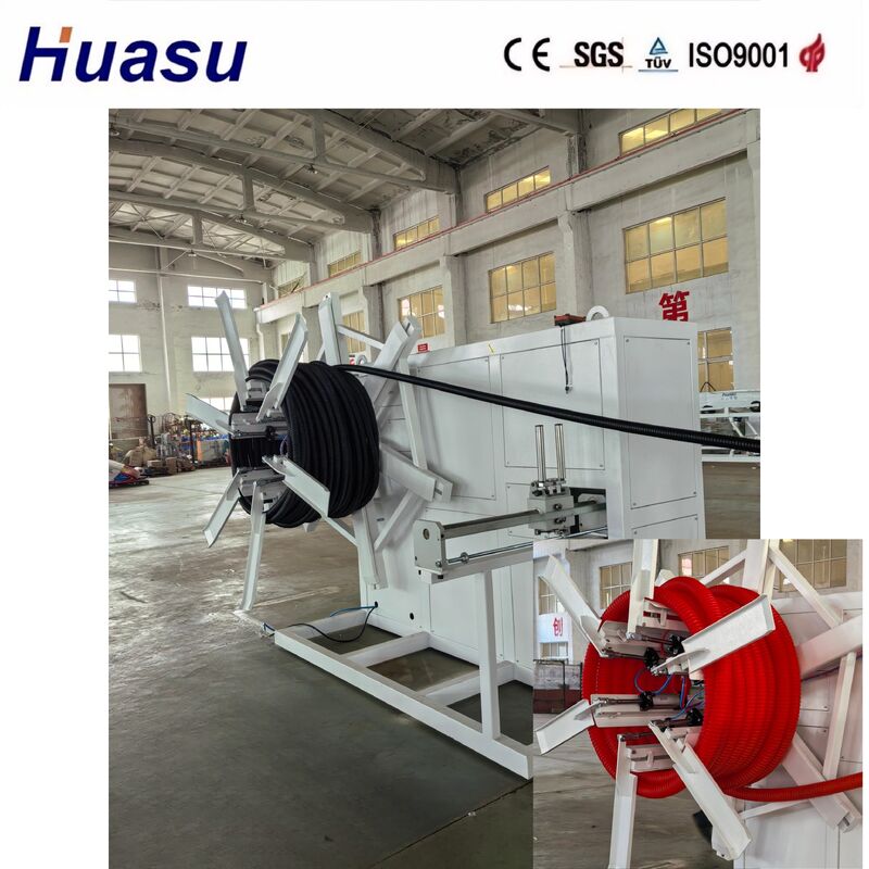 PLC 제어 단일벽 골판지 파이프 압출 라인 (32-1600mm 파이프 범위, 높은 생산성)