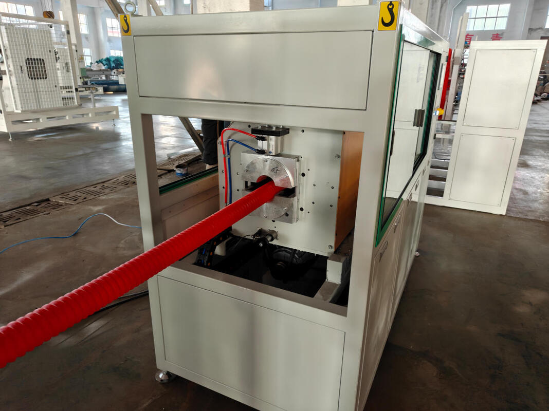 단일 벽 골판지 파이프 압출 라인, 수냉식 PLC 제어 시스템 및 지멘스 메인 모터