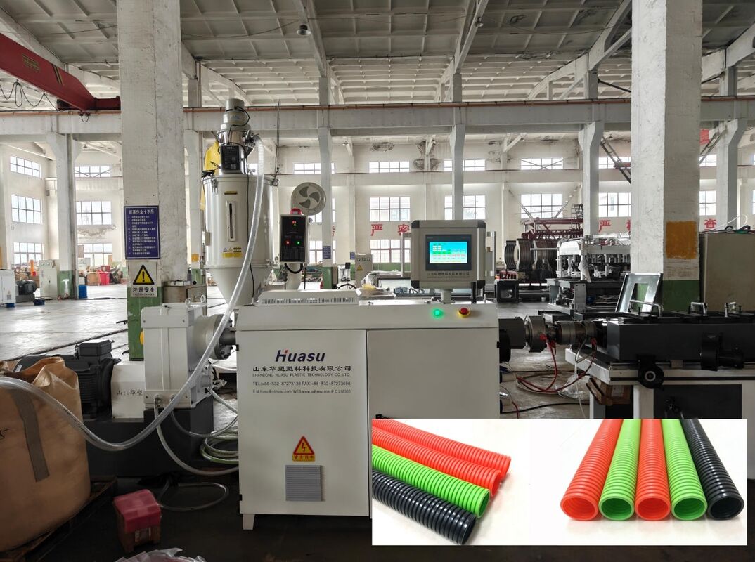 PLC 원격 제어 및 고품질 철강 물 장갑으로 플라스틱 파이프 진압을위한 단일 벽 류류 파이프 진압 라인