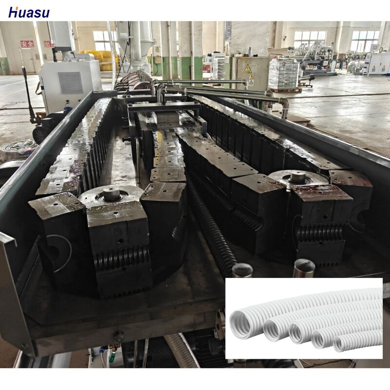 시멘스 인버터와 로터리 폼 타입 코루게이터를 탑재한 컴퓨터화 된 단일 벽 코루게이트 파이프 외출 라인