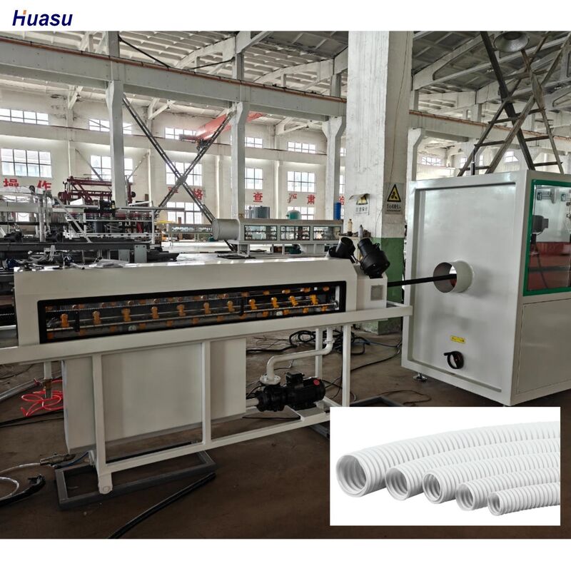 PLC 제어 파이프 생산을 위한 HDPE 및 회전 폼 타입 코러거이터를 포함하는 단일 벽 코러게이트 파이프 추출 라인
