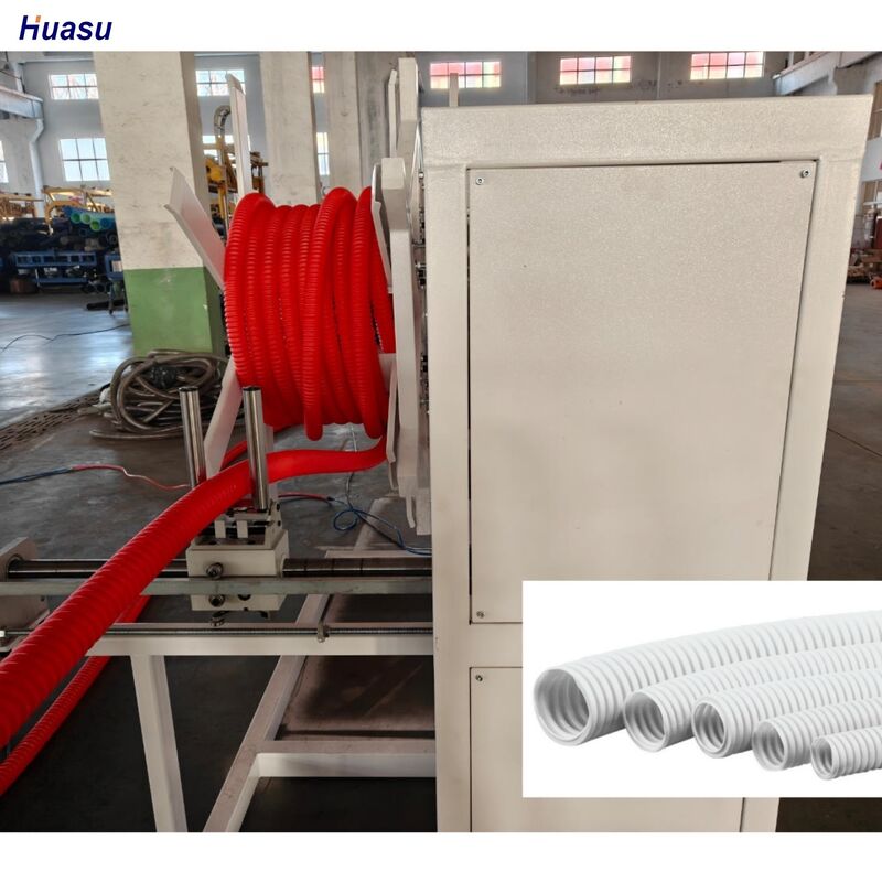 산업용 파이프 압출 응용 분야에 최적화된 압출기 HDPE PP PVC 이중벽 골판 파이프 제조기