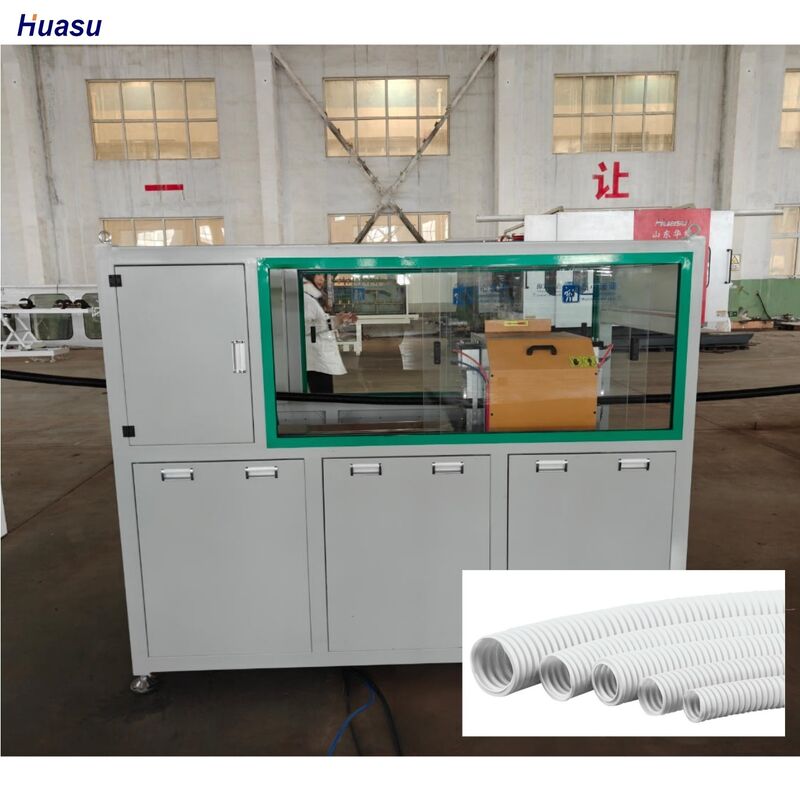 PLC 원격 제어 단일 벽 골판 파이프 압출 라인 압출기 (생산용 Omron 릴레이 장착)