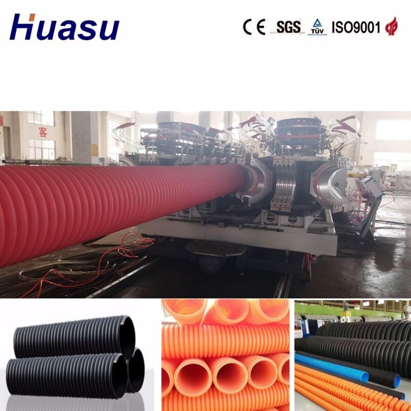 PLC Control Double Wall Corrugated Pipe Extrusion Line for 32mm-1600mm Pipe Diameter with High Productivity
